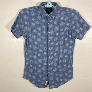 Rodd‎ Gunn Shirt Mens Small Linen Button Up Short Sleeve Casual Floral Print
